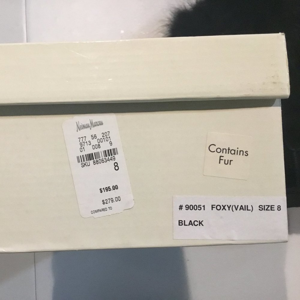 Neiman Marcus Fur Boots With Box